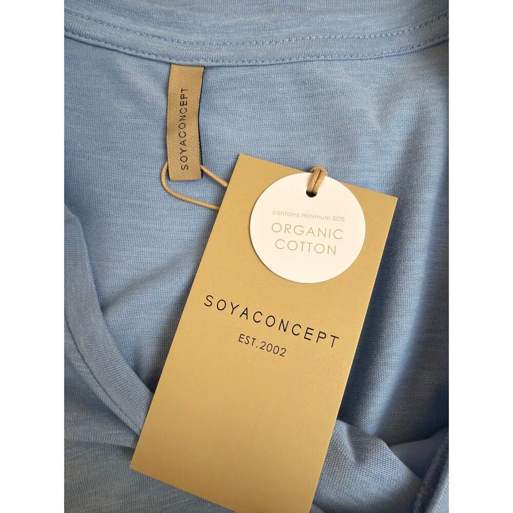 NWT Soya Concept Cornflower Blue Organic Cotton T-Shirt XXL # 0453 - Picture 7 of 7